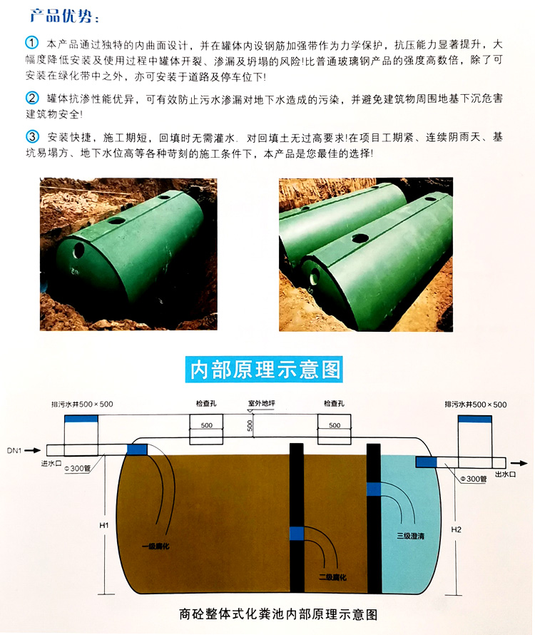 长垣玻璃钢化粪池